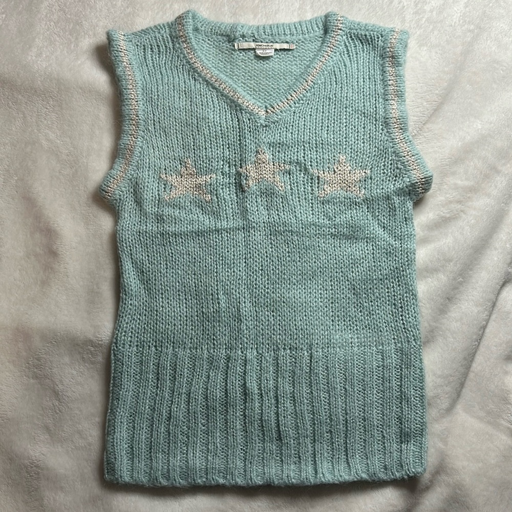 Knit sparkling star vest